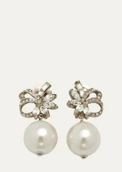 Ben-Amun24k Gold Electroplated Silver Crystal Cluster Clip-On Earrings