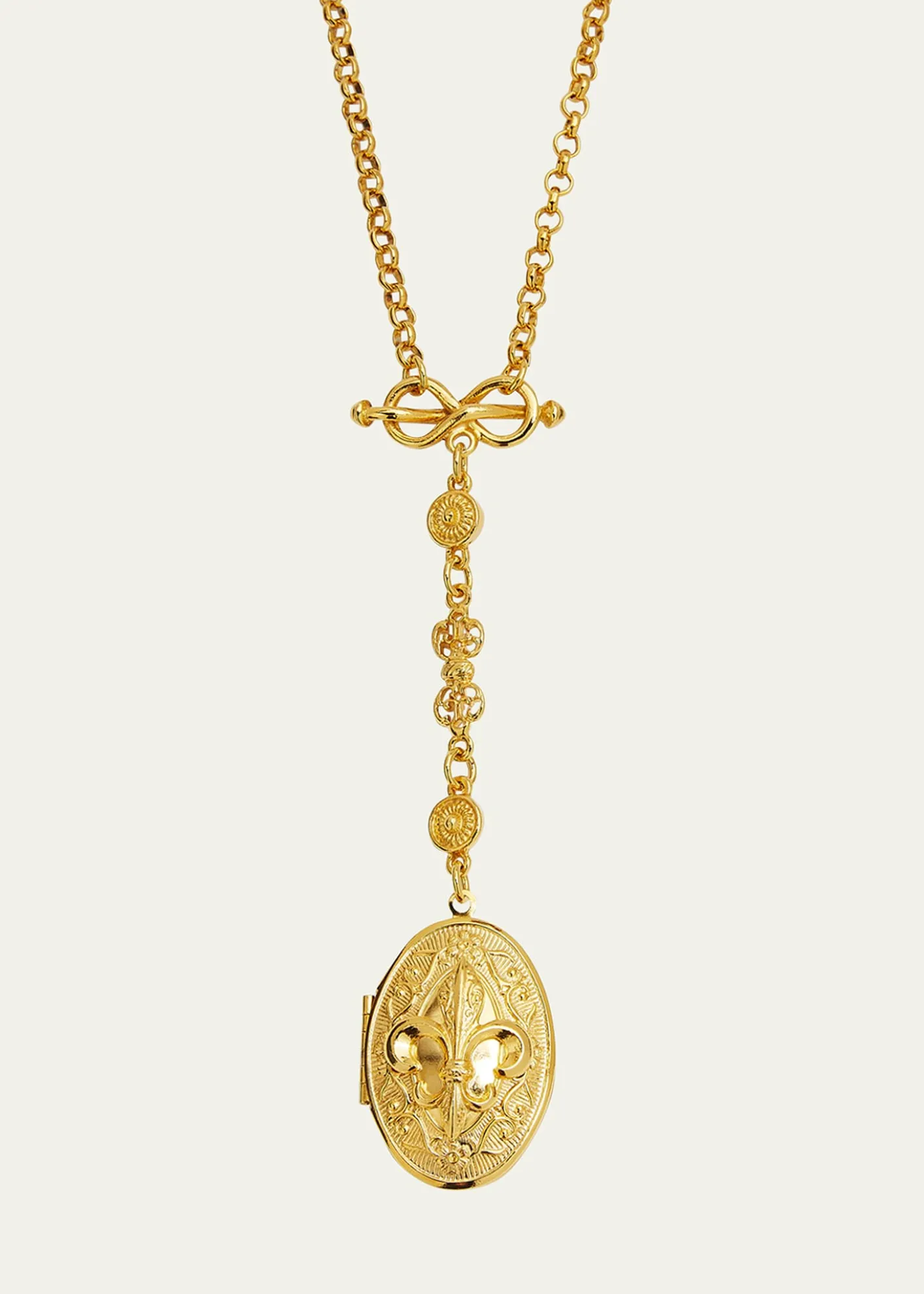 Ben-Amun24k Gold Electroplated Fleur-De-Lis Long Necklace