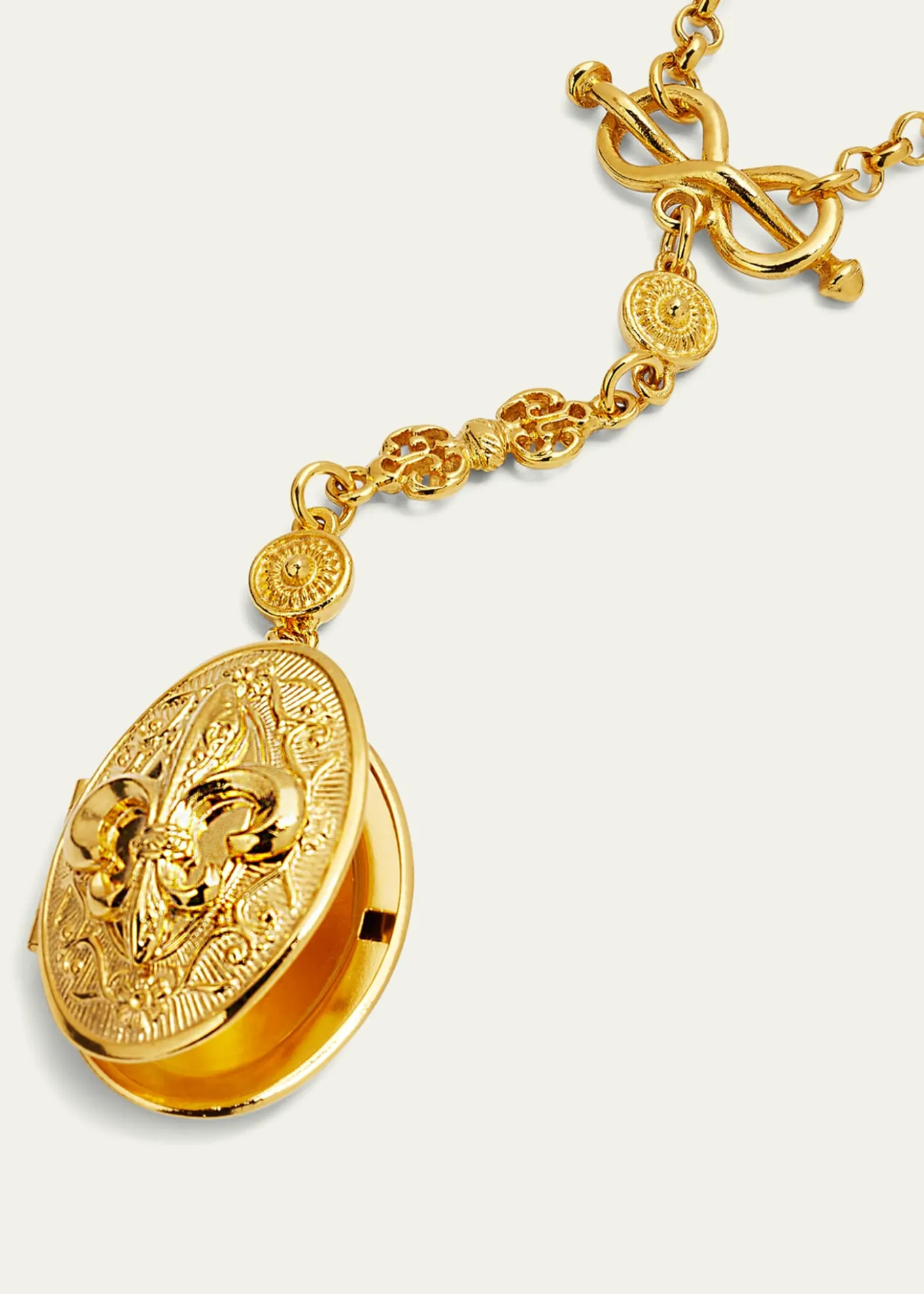 Ben-Amun24k Gold Electroplated Fleur-De-Lis Long Necklace
