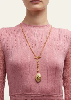 Ben-Amun24k Gold Electroplated Fleur-De-Lis Long Necklace