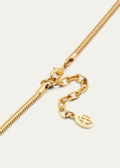Ben-Amun24K Snake Lariat Necklace with Stones