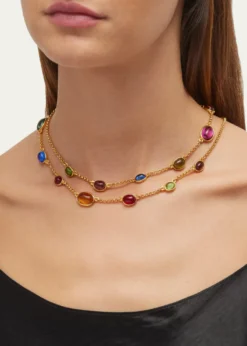 Ben-Amun24K Yellow Gold Multi-Stone Wrap Station Necklace