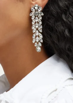 Ben-AmunLarge Crystal Drop Earrings