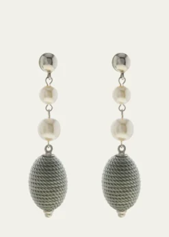Ben-AmunLong Drop Pearly Earrings