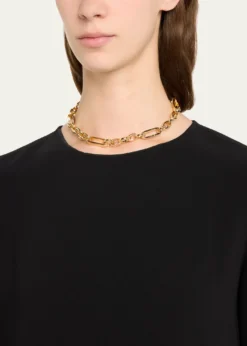 Ben-AmunOlivia Gold Oval Chain Link Necklace