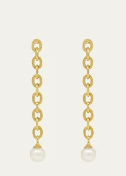 Ben-AmunPearly Chain-Link Earrings