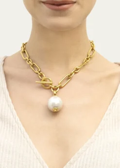 Ben-AmunPearly Chain-Link Short Necklace