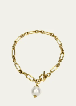 Ben-AmunPearly Chain-Link Short Necklace