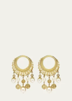 Ben-AmunRound Pearly Drop Earrings