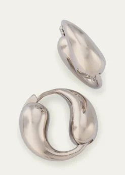Ben-AmunSilver Plated Tapered Hoop Earrings