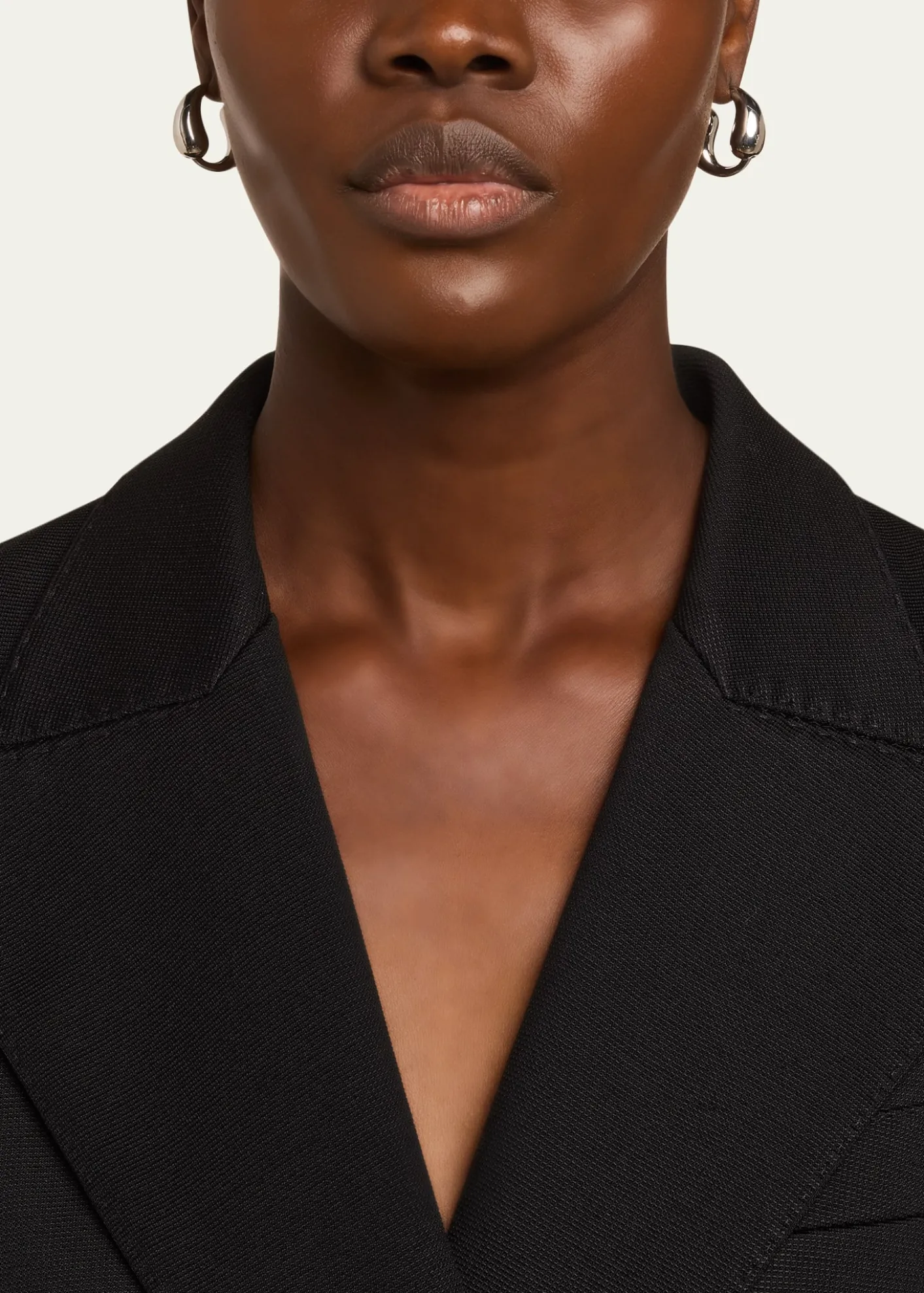 Ben-AmunSilver Plated Tapered Hoop Earrings