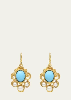 Ben-AmunTurquoise Fishhook Earrings