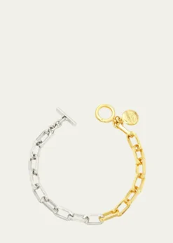 Ben-AmunTwo-Tone Link Bracelet, Gold/Silver