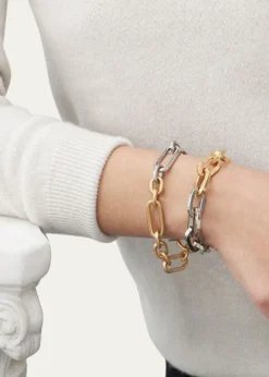 Ben-AmunTwo-Tone Link Bracelet, 0.5
