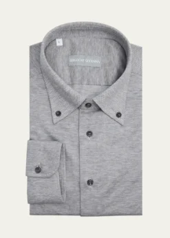 Bergdorf GoodmanMen's Cotton Pique Button-Collar Sport Shirt