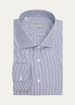 Bergdorf GoodmanMen's Cotton Petite Bengal Stripe Dress Shirt