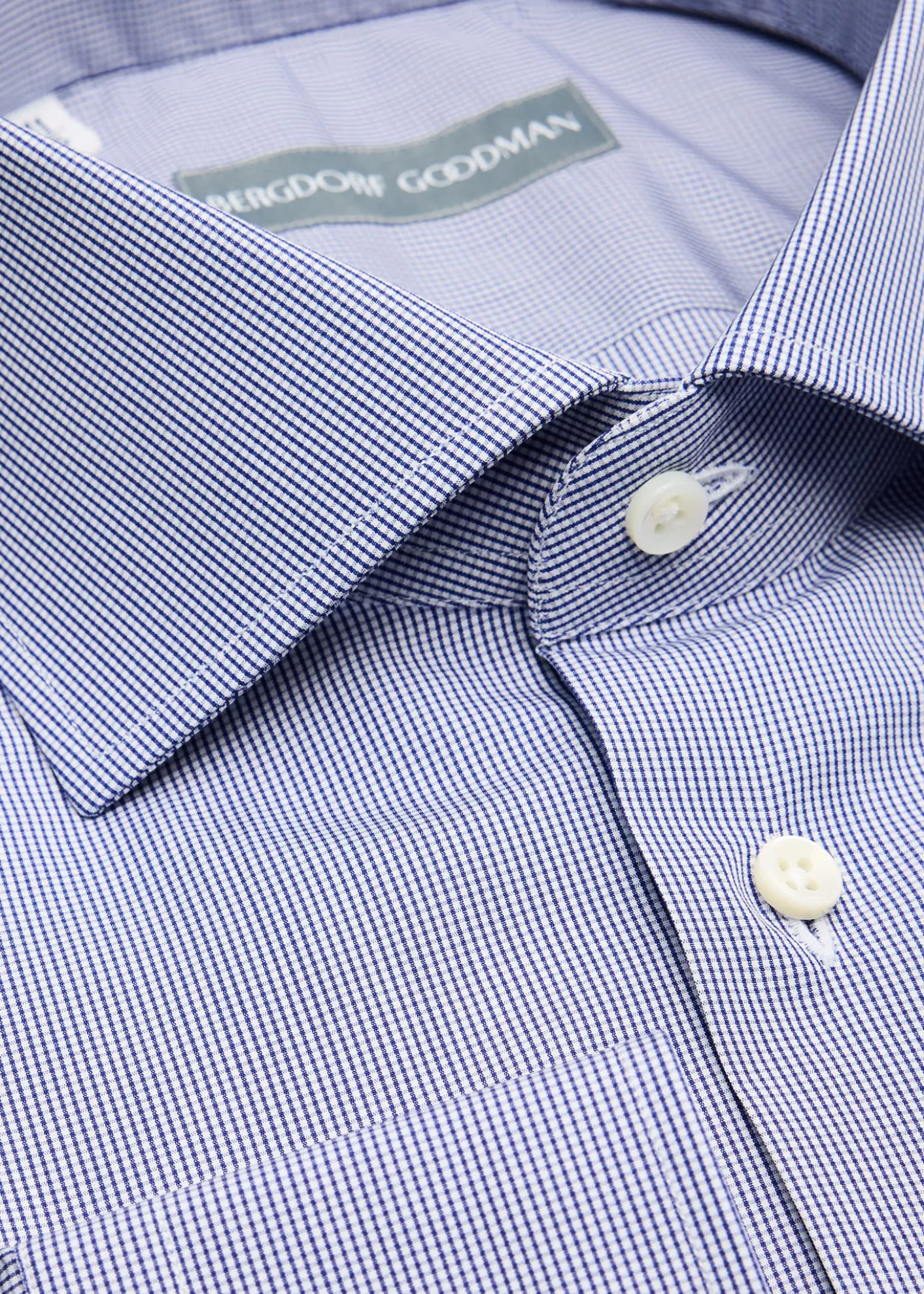 Bergdorf GoodmanMen's Cotton Micro-Check Spread Collar Dress Shirt