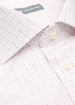 Bergdorf GoodmanMen's Cotton Grid Check Spread Collar Dress Shirt