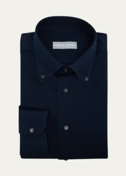 Bergdorf GoodmanMen's Cotton Pique Button-Collar Sport Shirt