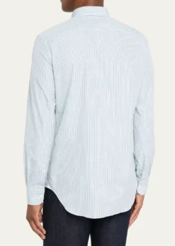 Bergdorf GoodmanMen's Cotton Tattersall Check Button-Collar Sport Shirt