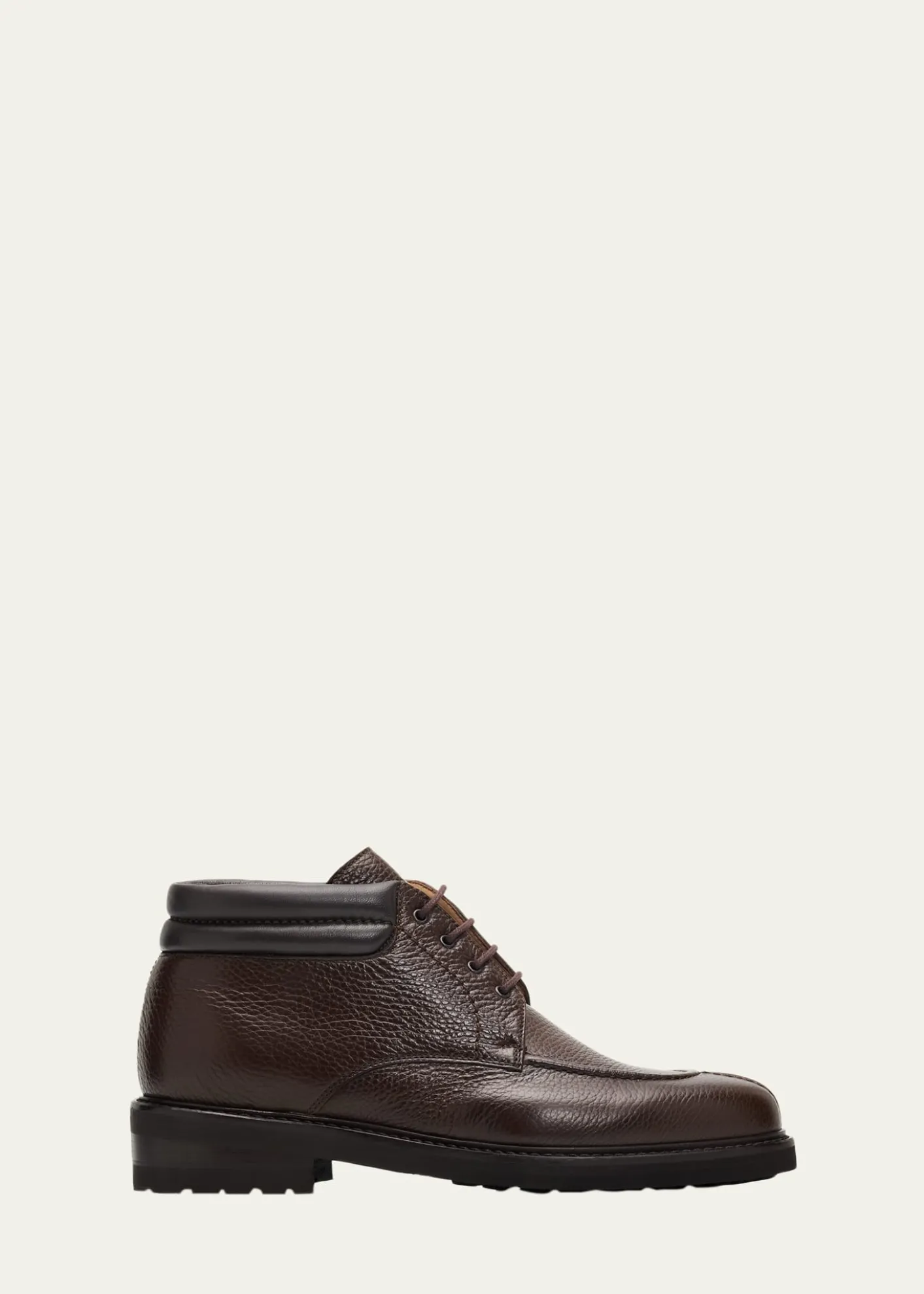 Bergdorf GoodmanMen's Grained Leather Napa-Collar Ankle Boots