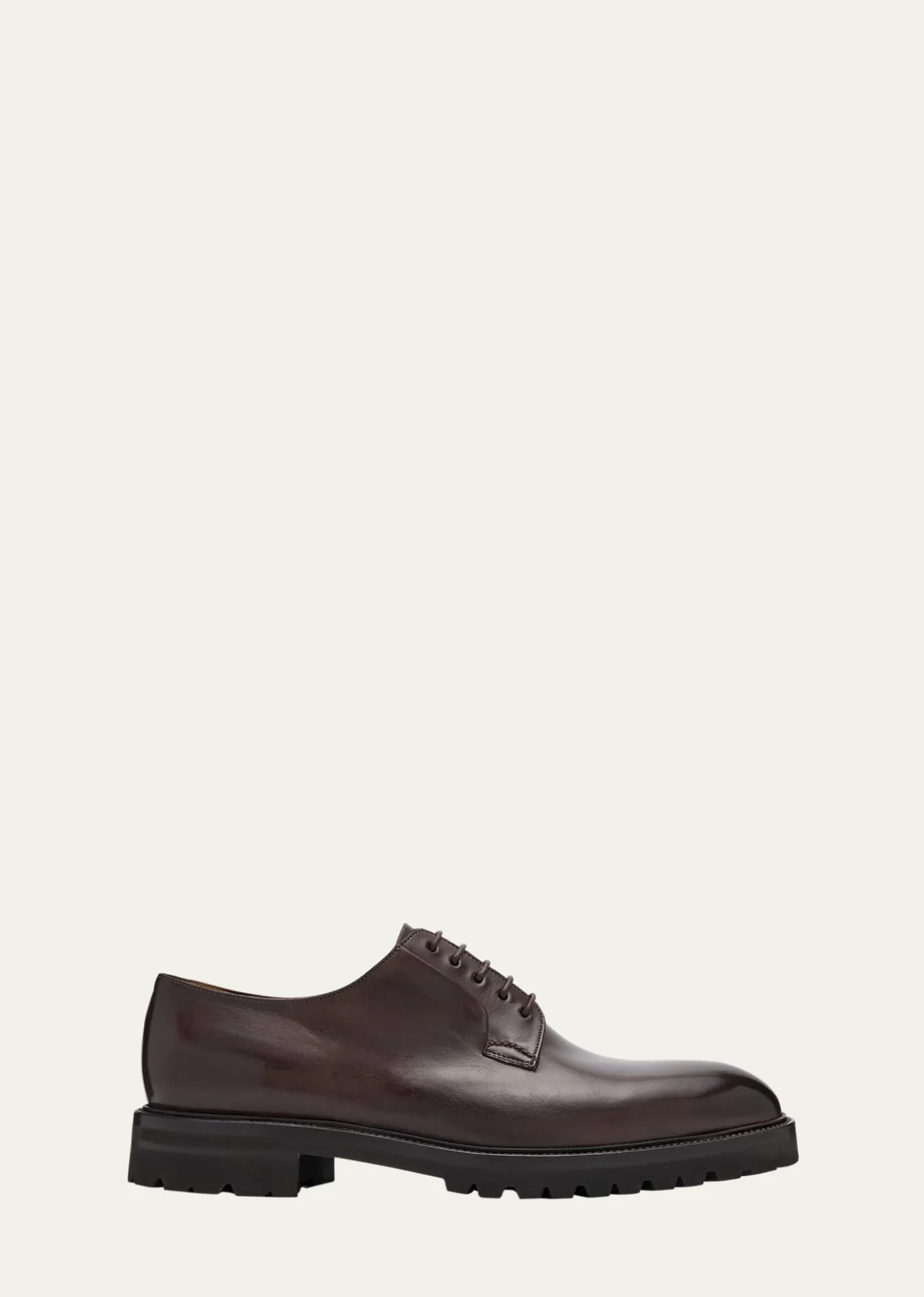 Bergdorf GoodmanMen's Lug-Sole Calfskin Derby Shoes