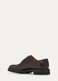 Bergdorf GoodmanMen's Lug-Sole Calfskin Derby Shoes