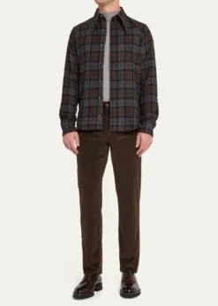 Bergdorf GoodmanMen's Lug-Sole Calfskin Derby Shoes