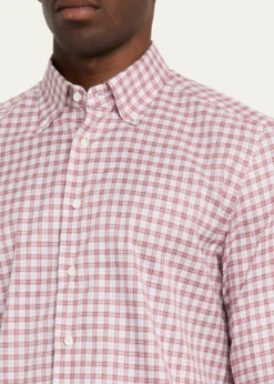 Bergdorf GoodmanMen's Plaid Button-Front Dress Shirt