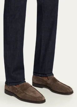Bergdorf GoodmanMen's Suede Moc-Toe Penny Loafers