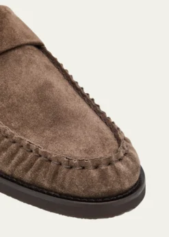 Bergdorf GoodmanMen's Suede Moc-Toe Penny Loafers