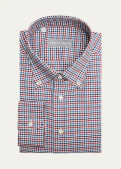 Bergdorf GoodmanMen's Cotton Gingham Button-Collar Sport Shirt
