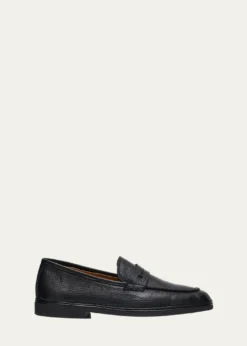 Bergdorf GoodmanMen's Deerskin Flex-Sole Penny Loafers