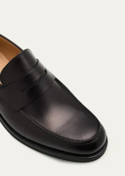 Bergdorf GoodmanMen's Matte Leather Rubber-Sole Penny Loafers