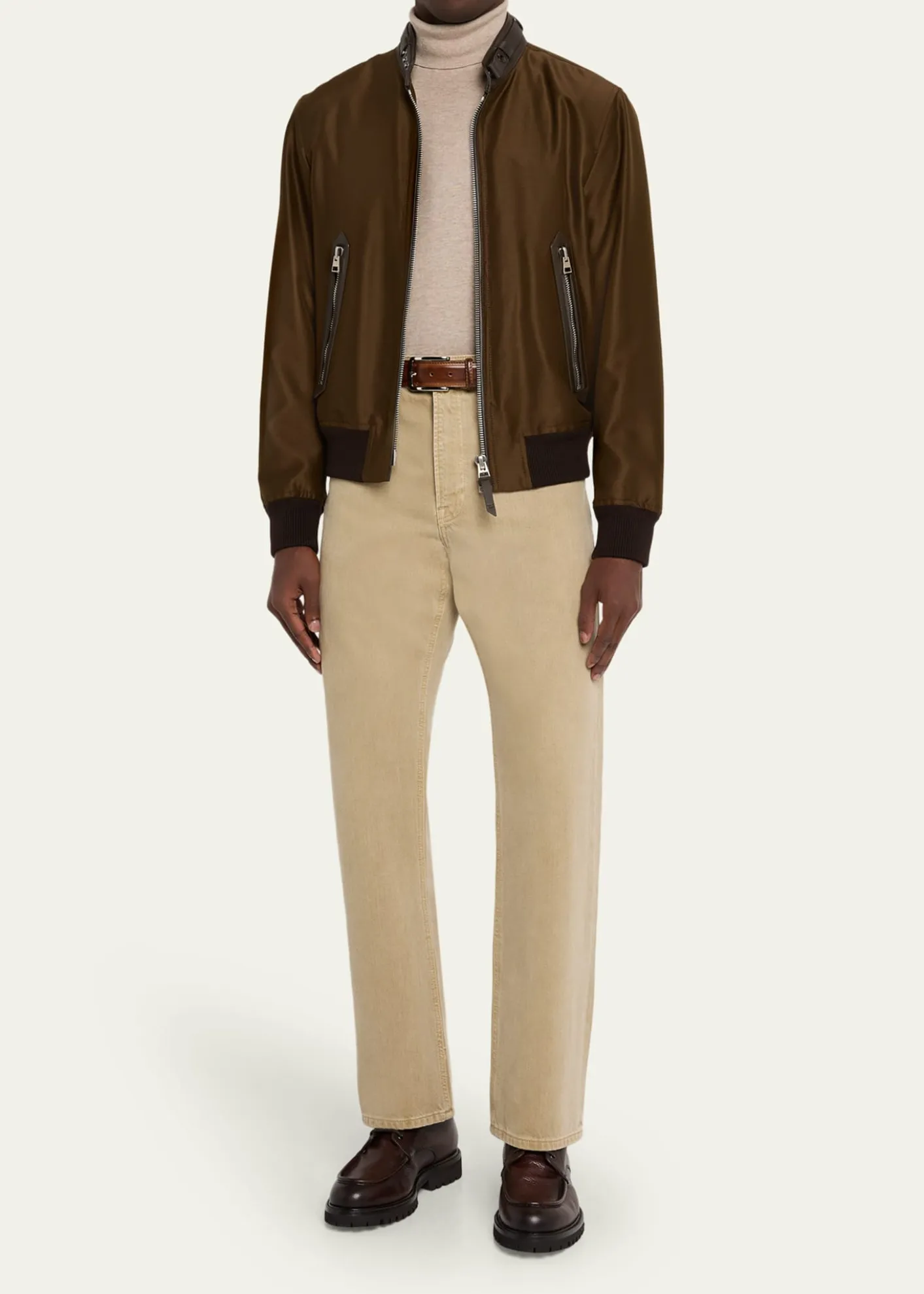 Bergdorf GoodmanMen's Moc-Toe Grained Leather Lace-Up Boots
