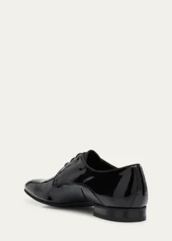 Bergdorf GoodmanMen's Patent Leather Rubber-Sole Derby Shoes