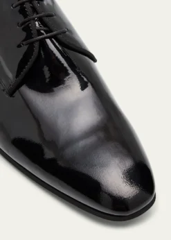 Bergdorf GoodmanMen's Patent Leather Rubber-Sole Derby Shoes