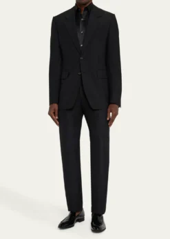 Bergdorf GoodmanMen's Piped Patent Leather Apron-Toe Venetian Loafers