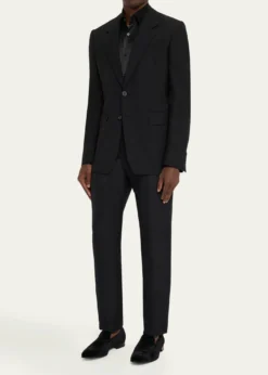 Bergdorf GoodmanMen's Piped Velvet Apron-Toe Venetian Loafers