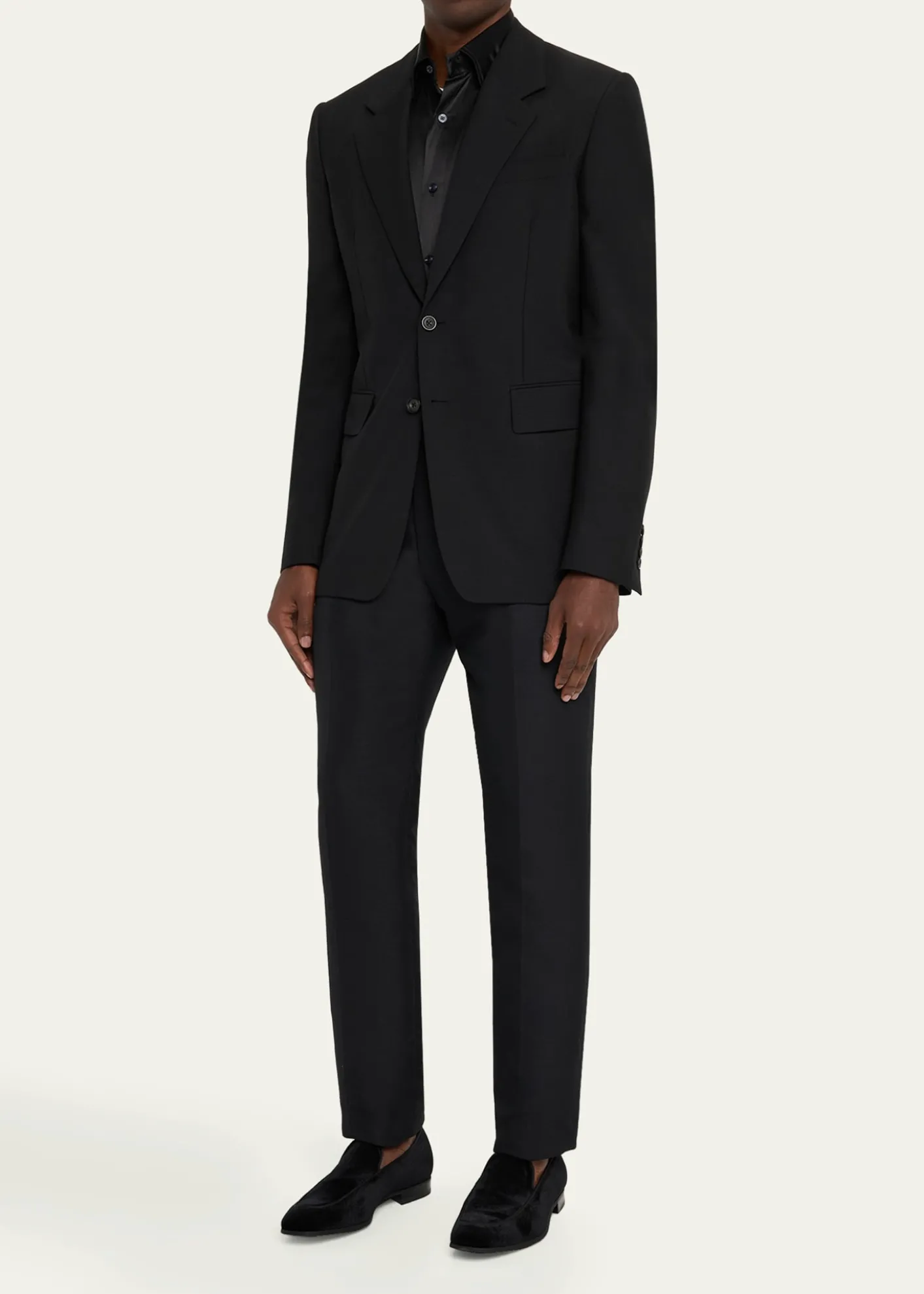 Bergdorf GoodmanMen's Piped Velvet Apron-Toe Venetian Loafers