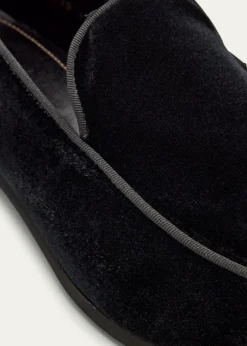 Bergdorf GoodmanMen's Piped Velvet Apron-Toe Venetian Loafers
