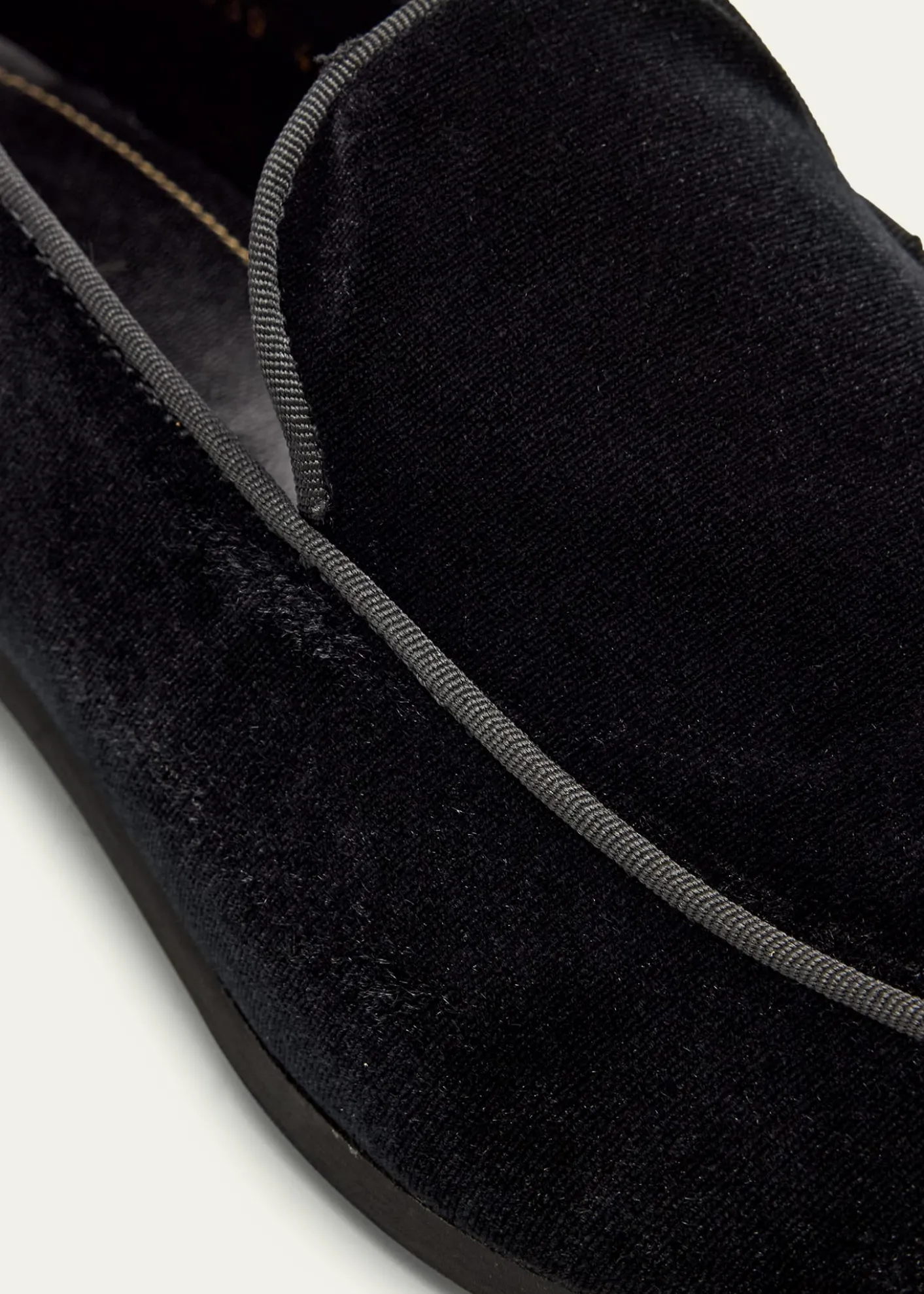 Bergdorf GoodmanMen's Piped Velvet Apron-Toe Venetian Loafers