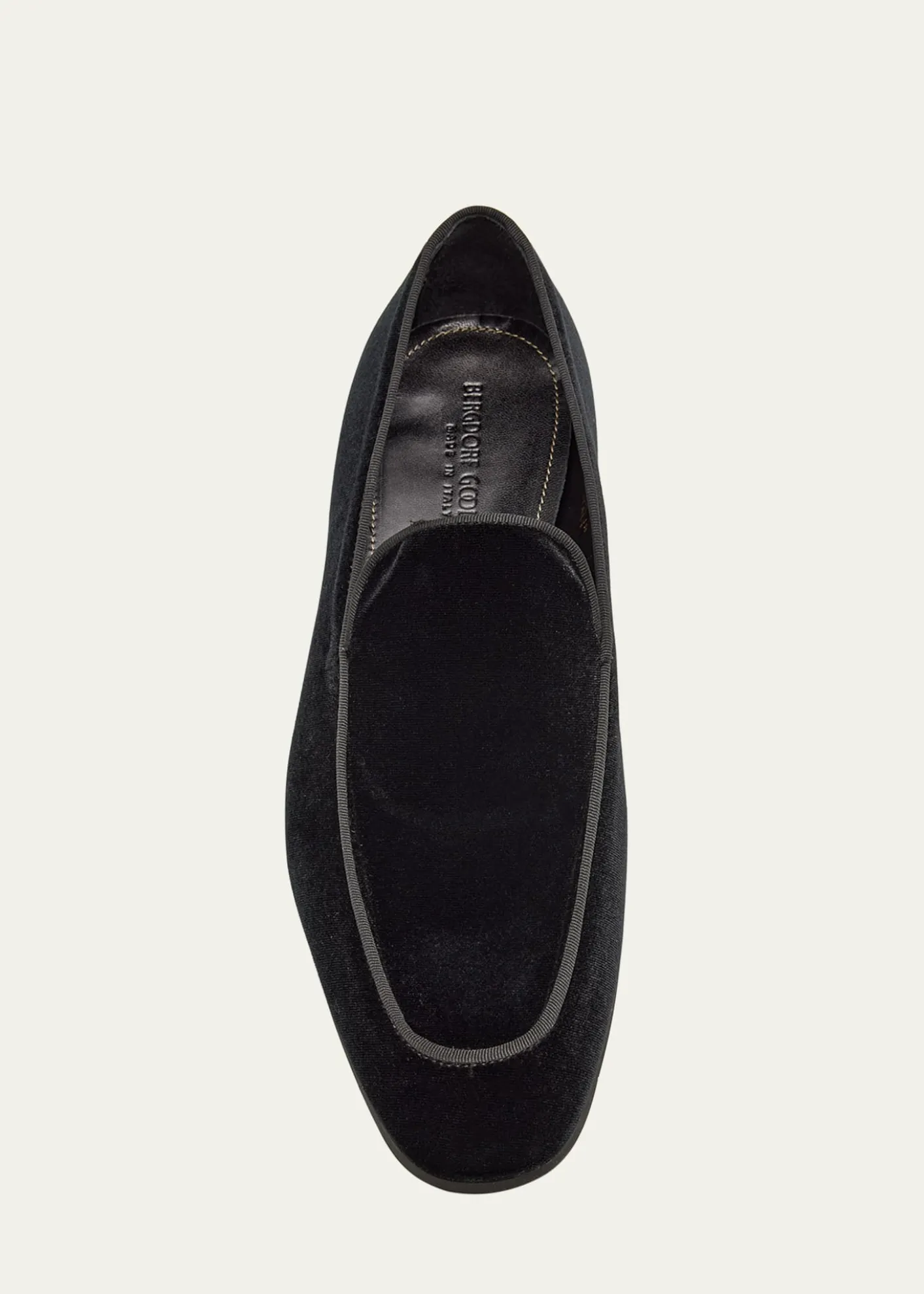 Bergdorf GoodmanMen's Piped Velvet Apron-Toe Venetian Loafers