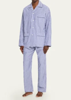 Bergdorf GoodmanMen's Striped Cotton Pajama Shirt