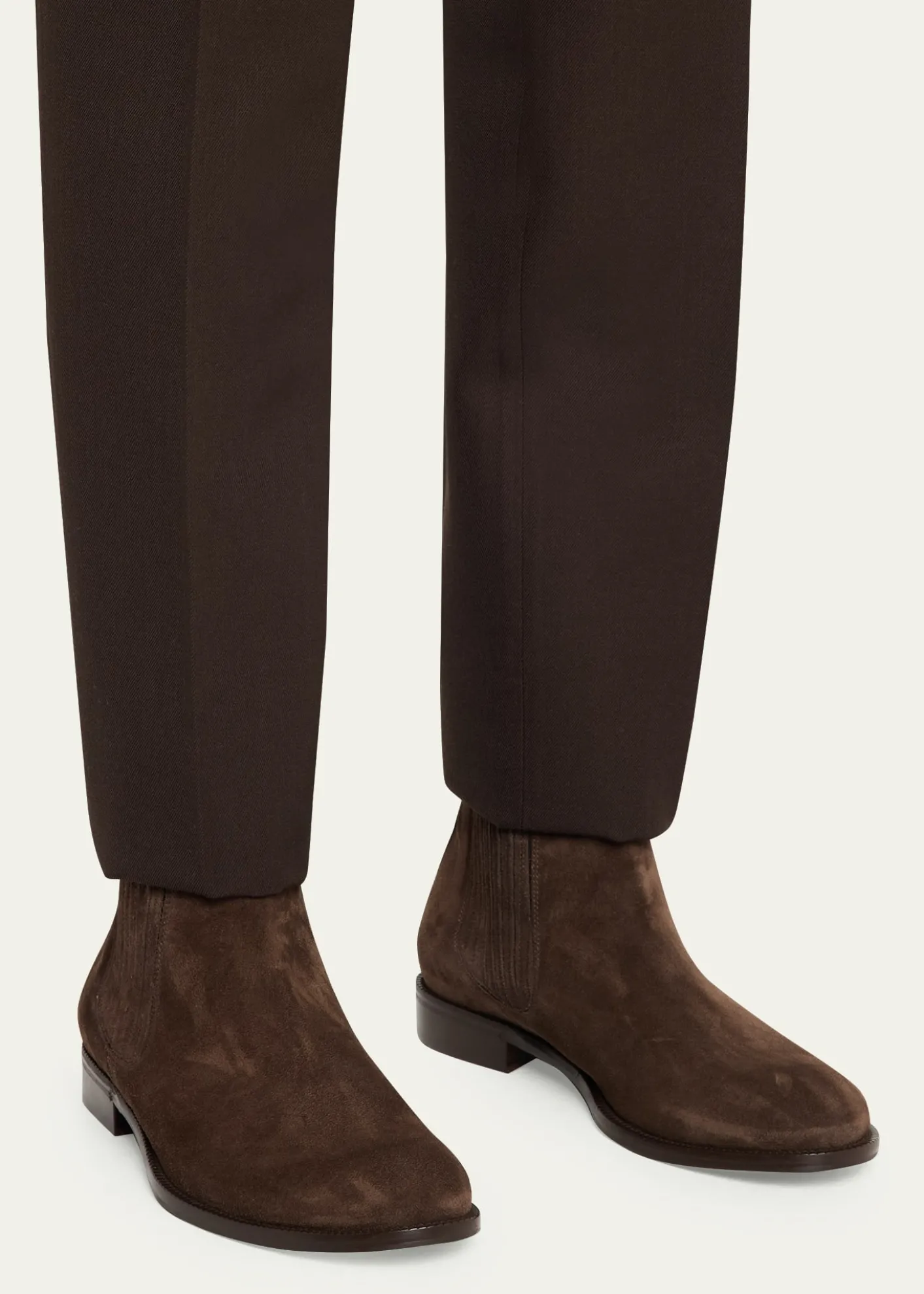 Bergdorf GoodmanMen's Suede Paneled-Gore Chelsea Boots