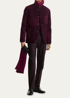 BerlutiMen's Suede Patina Chore Jacket
