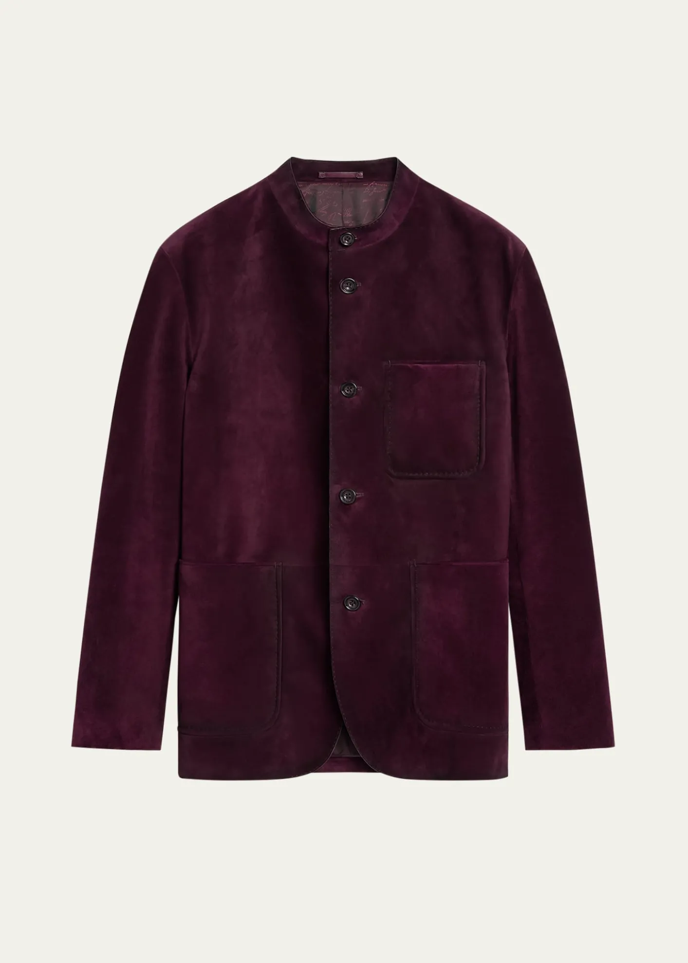 BerlutiMen's Suede Patina Chore Jacket