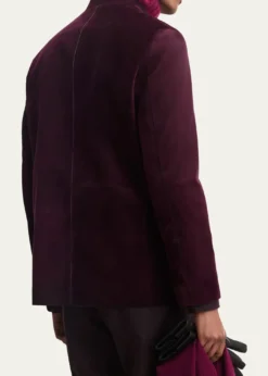 BerlutiMen's Suede Patina Chore Jacket