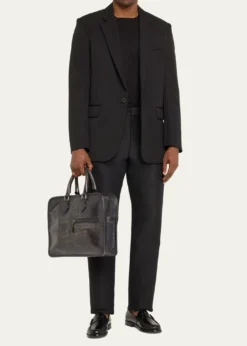 BerlutiMen's Un Jour Venezia Scritto Leather Briefcase