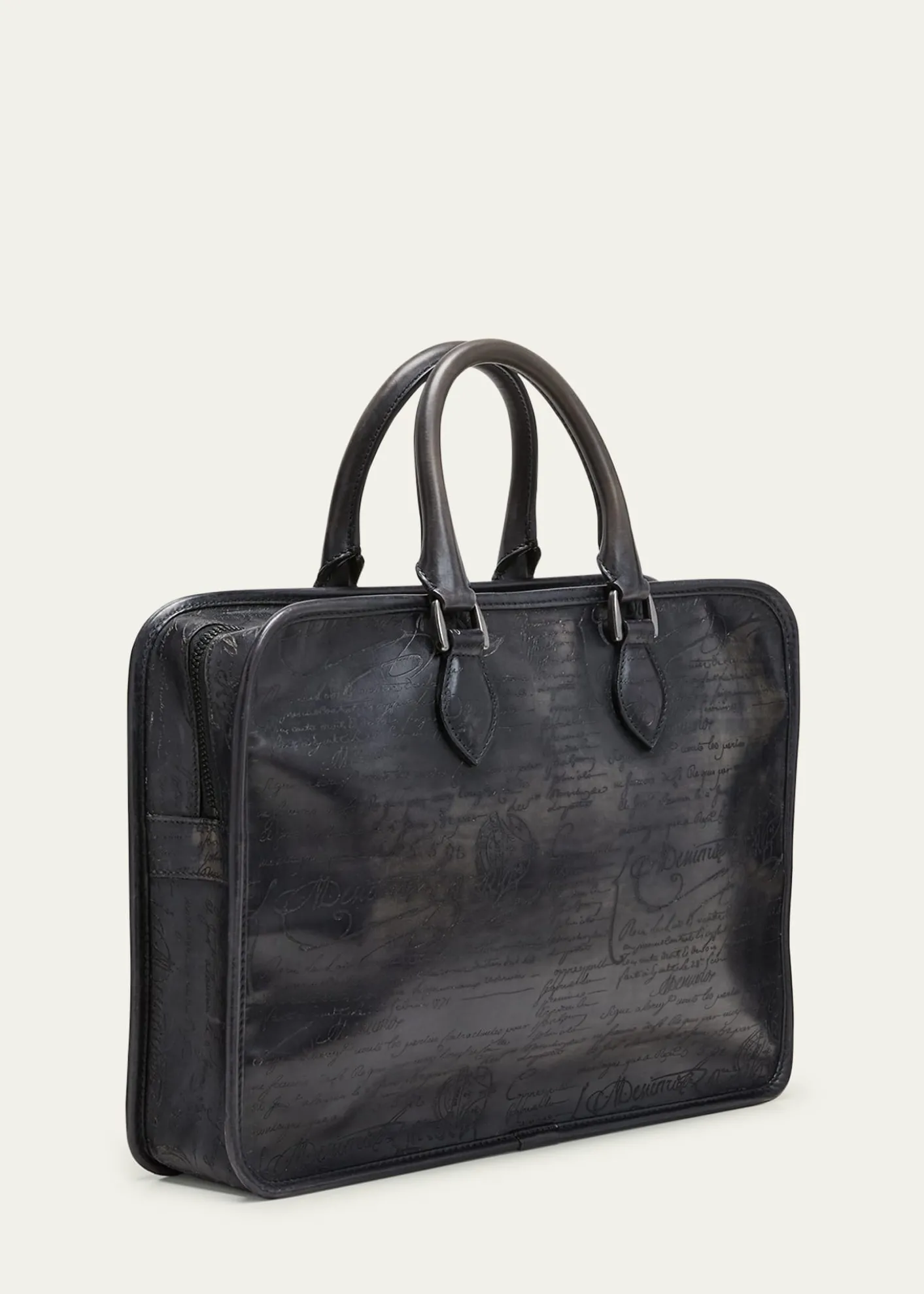 BerlutiMen's Un Jour Venezia Scritto Leather Briefcase